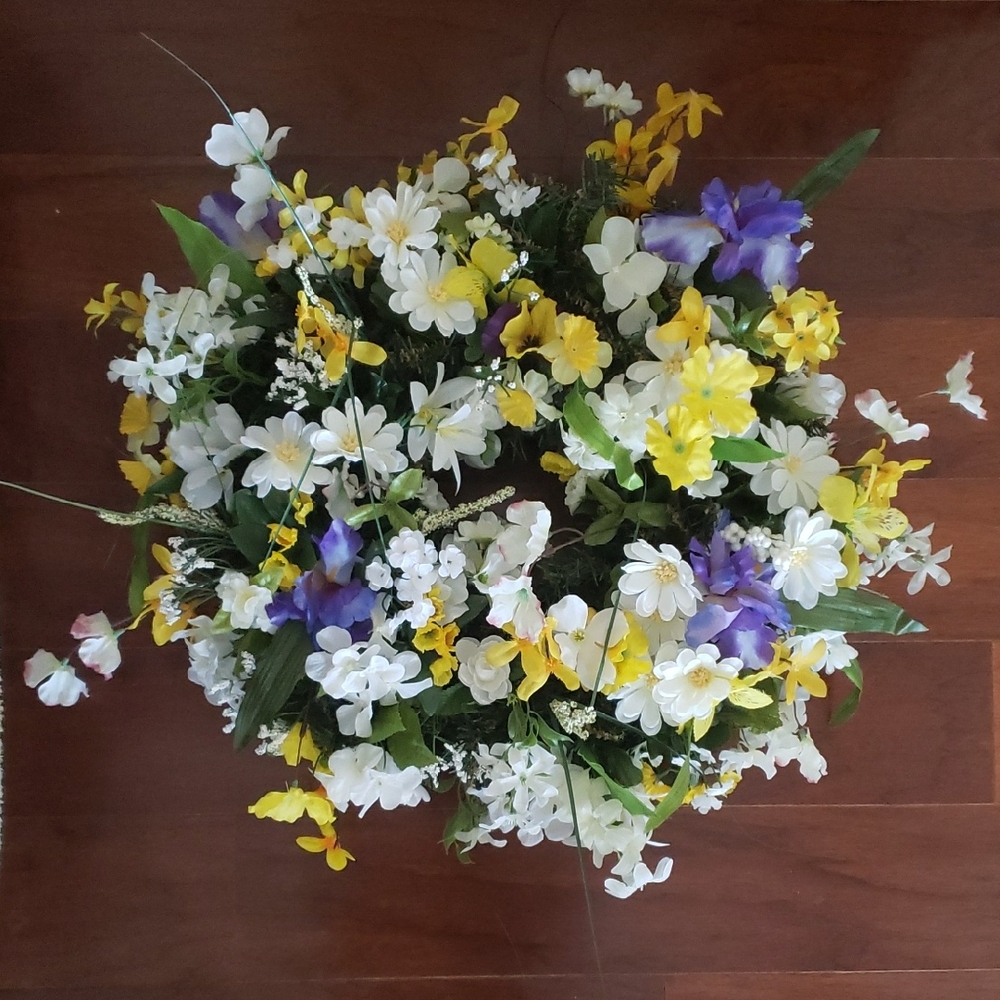 Artificial Floral Wreath - Preloved